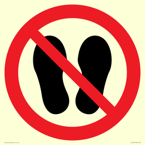 Do not step or stand here symbol only